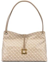 Gherardini - Large Logo-Print Monogram Shoulder Bag - Lyst