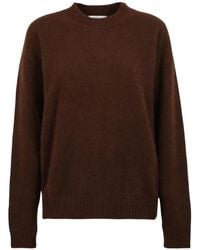 Laneus - Crew-Neck Ribbed Sweater - Lyst