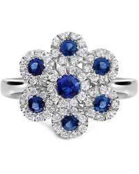 Leo Pizzo - 18kt White Gold Sapphire And Diamond Ring - Lyst