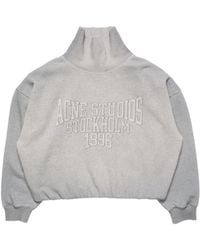 Acne Studios - Fleece Sweatshirt With Logo - Lyst