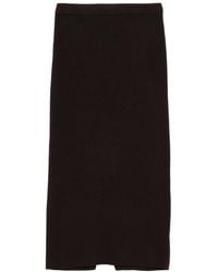 Twinset - Ribbed-Knit Midi Skirt - Lyst