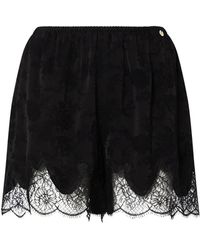 Liu Jo - Jacquard Shorts With Lace Details - Lyst