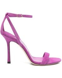 Jimmy Choo - Moza Suede Ankle-Strap Sandals - Lyst