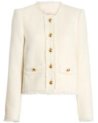 Cinq À Sept - Christie Fringed Button Jacket - Lyst