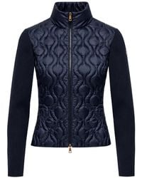 Moncler - Cotton Padded Zip-Up Cardigan - Lyst