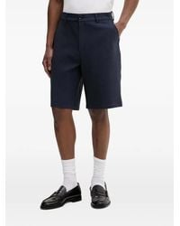 Les Deux - Seersucker-Textured Logo-Embroidered Shorts - Lyst