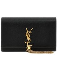 Saint Laurent - Small Kate Logo-Detail Tassel Shoulder Bag - Lyst