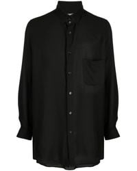Yohji Yamamoto - Chemise Boutonnée À Col Pointu - Lyst