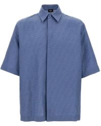 Fendi - Overhemd Met Ff-Patroon En Korte Mouwen - Lyst