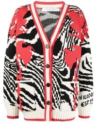 Philosophy Di Lorenzo Serafini - Zebra-Pattern Virgin Wool Cardigan - Lyst