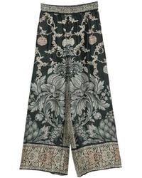 Pierre Louis Mascia - Baroque-Print Wide-Leg Pants - Lyst