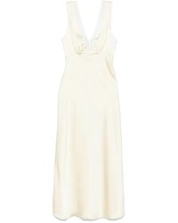 Sandro - Satin Midi Dress - Lyst