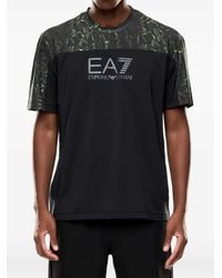 EA7 - Logo-Print Short-Sleeve T-Shirt - Lyst