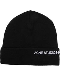 Acne Studios - Beanie mit Logo-Stickerei - Lyst