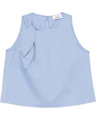 Niu - Shirt Met Strikdetail - Lyst