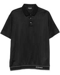 Emporio Armani - Logo-Print Polo Shirt - Lyst