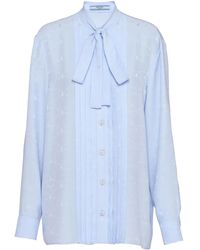 Prada - ジャカード ブラウス - Lyst