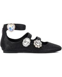Kurt Geiger - Ornate Gladiator Embellished Ballet Flats - Lyst