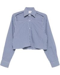 Vetements - Striped Cropped Shirt - Lyst