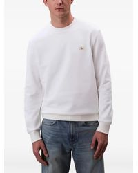 Calvin Klein - Logo-Patch Crew-Neck Sweatshirt - Lyst