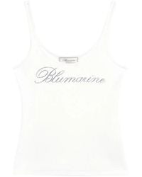 Blumarine - Logo-Embroidered Top - Lyst