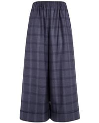 Daniela Gregis - Check-Pattern Palazzo Pants - Lyst