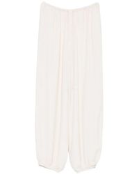 forte_forte - Drawstring-Waist Gathered-Cuff Trousers - Lyst