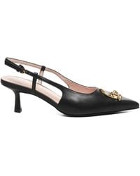 Coccinelle - Logo-Plaque Slingback Heeled Pumps - Lyst