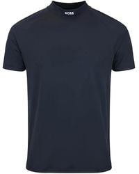 BOSS - Logo-Print Raglan-Sleeve T-Shirt - Lyst
