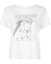RE/DONE - T-shirt Met Tekst - Lyst
