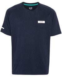 EA7 - T-shirt Met Ronde Hals - Lyst