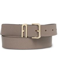 Furla - Cinturón con placa del logo - Lyst