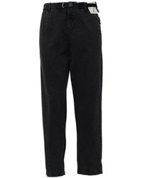 White Sand - Fatigue Belted Cotton-Bull Trousers - Lyst