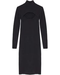 Yves Salomon - Cut-Out High-Neck Midi Dress - Lyst