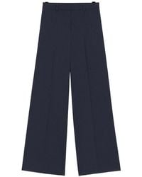 HUGO - Pinstripe-Pattern Wide-Leg Trousers - Lyst