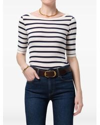 Citizens of Humanity - Boat-Neck Striped T-Shirt - Lyst