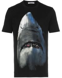 Givenchy - Cuban Fit Shark Print Cotton T Shirt - Lyst