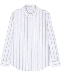 NN07 - Max Striped Poplin Shirt - Lyst