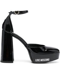 Love Moschino - Zapatos de tacón con logo estampado - Lyst