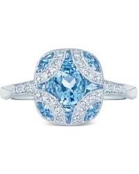 Kwiat - 18K Argyle Diamond And Aquamarine Ring - Lyst