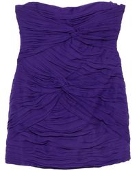 Blumarine - Ruched Strapless Mini Dress - Lyst
