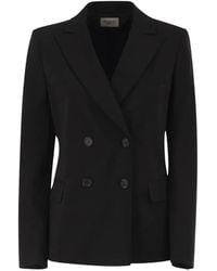 Weekend by Maxmara - Double-Breasted Stretch-Fabric Blazer - Lyst