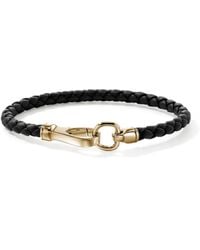 John Hardy - 14Kt And Leather Bracelet - Lyst