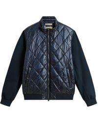 Woolrich - Quilted Knit-Panel Jacket - Lyst