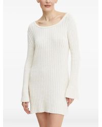 Pinko - Ribbed Open-Back Mini Dress - Lyst