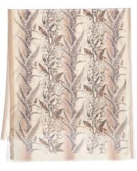 Etro - Sciarpa A Fiori Con Frange - Lyst