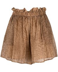 FEDERICA TOSI - Shorts mit Paperbag-Taille - Lyst