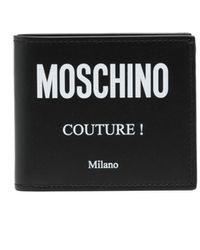 Moschino - Logo-print Bi-fold Leather Wallet - Lyst