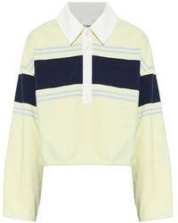 RE/DONE - Striped Polo Top - Lyst