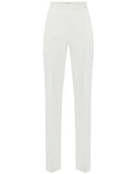 Elisabetta Franchi - Lightweight Crêpe Fabric Trousers - Lyst